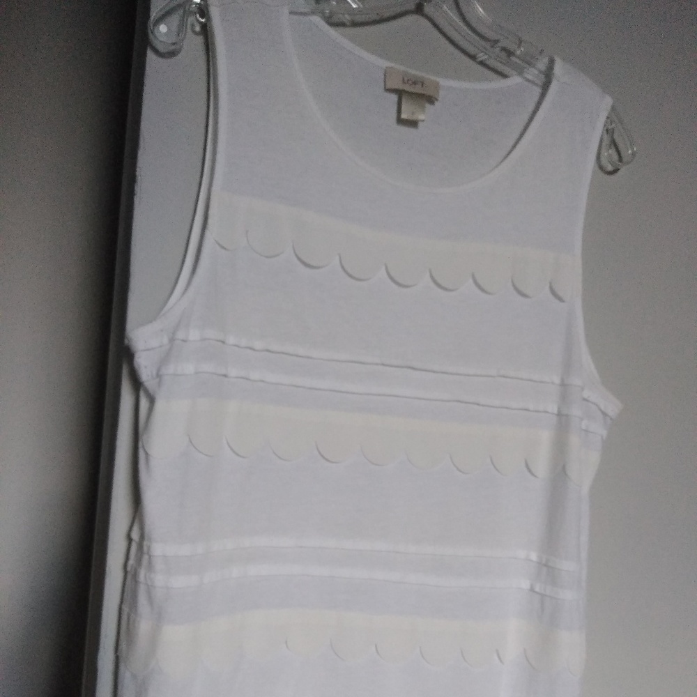 Loft large white sleeveless top